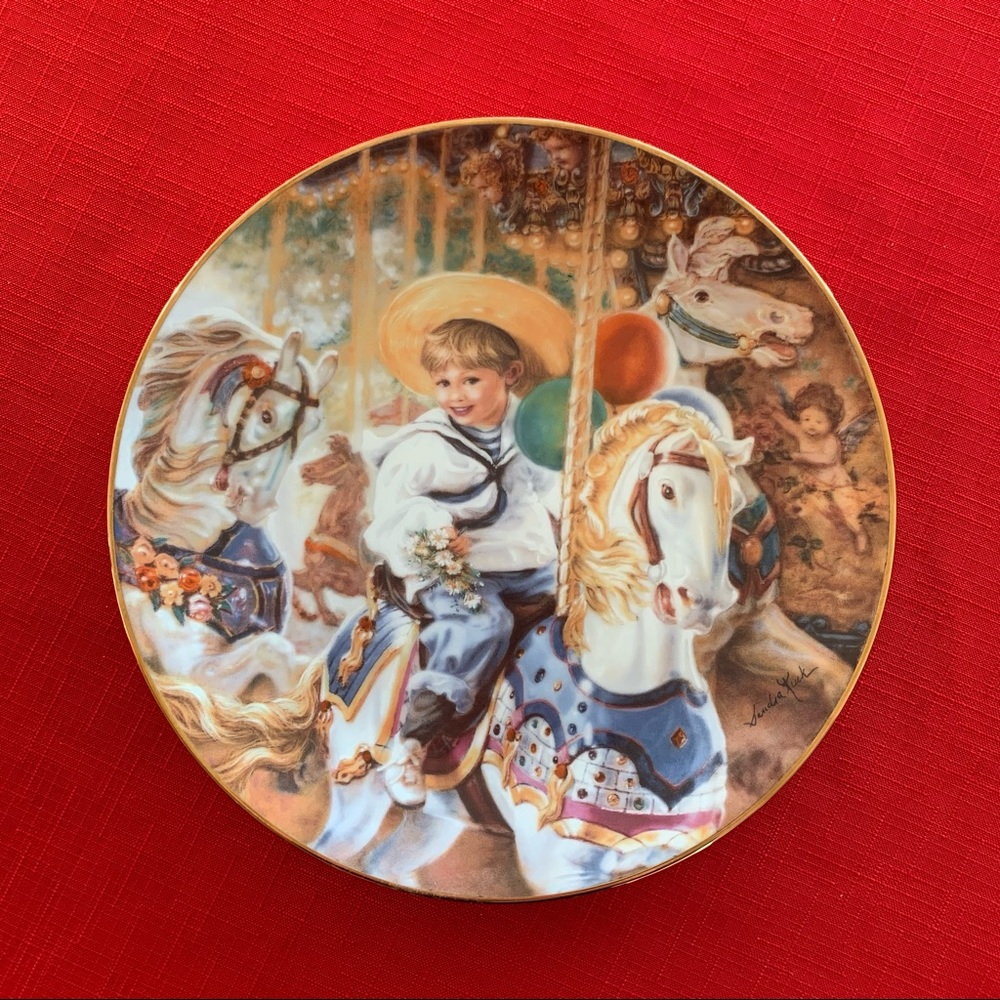 Vintage Reco 1992 Bradex “Carousel Of Dreams” Decorative Plate Limited Edition